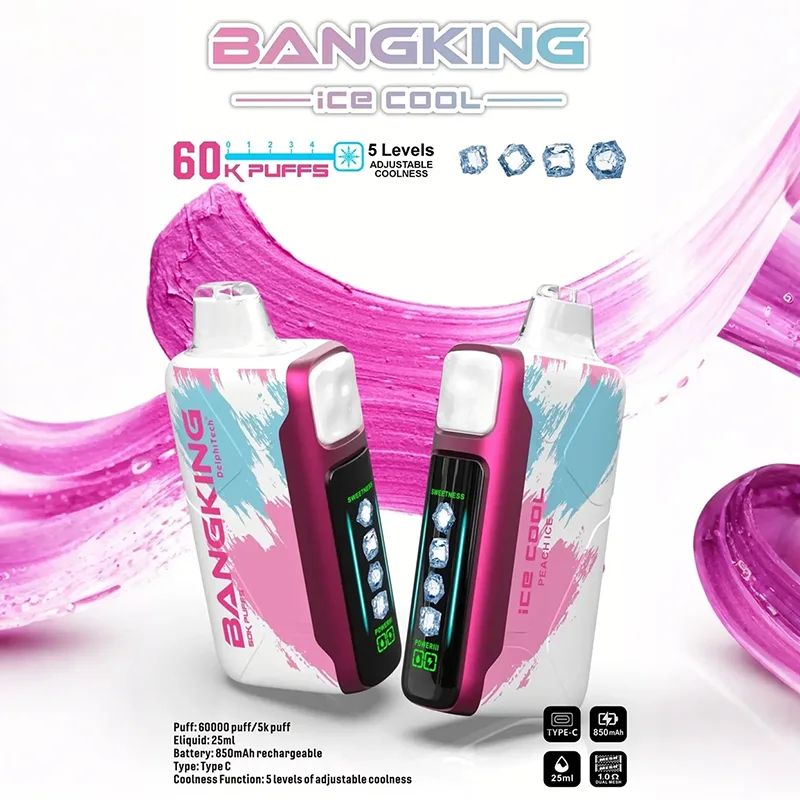 BANG KING 一次性電子煙|60000口 BANG KING 60000口一次性電子煙 桃子冰口味