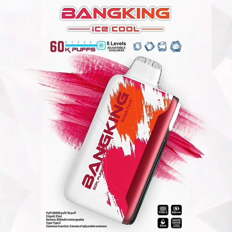 BANG KING 一次性電子煙|60000口 BANG KING 60000口一次性電子煙 櫻桃爆珠口味