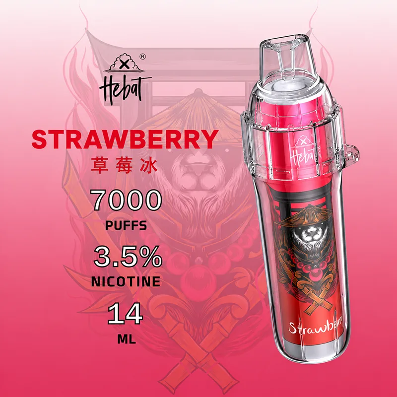 HEBAT 喜貝 一次性電子煙|7000口 HEBAT喜貝7000口一次性電子煙 草莓冰口味