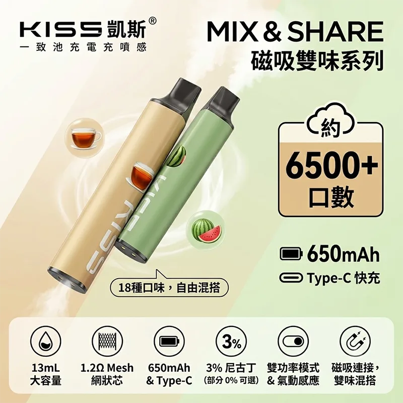 KIS5 K65 一次性電子煙|6500口 KIS5 6500口一次性電子煙