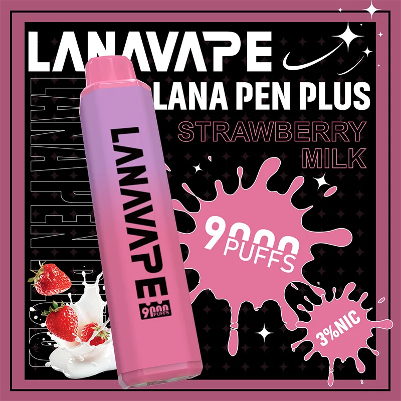 LANA PEN PLUS 一次性電子煙|9000口 LANA PEN PLUS 一次性電子煙 9000口 草莓牛奶口味