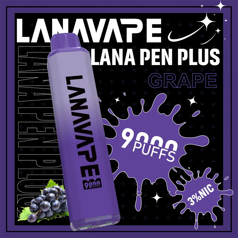 LANA PEN PLUS 一次性電子煙|9000口 LANA PEN PLUS 一次性電子煙 9000口 葡萄口味