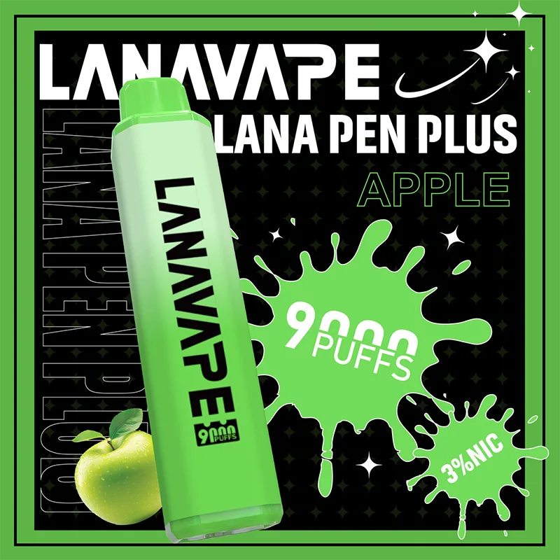LANA PEN PLUS 一次性電子煙|9000口 LANA PEN PLUS 一次性電子煙 9000口 青蘋果口味