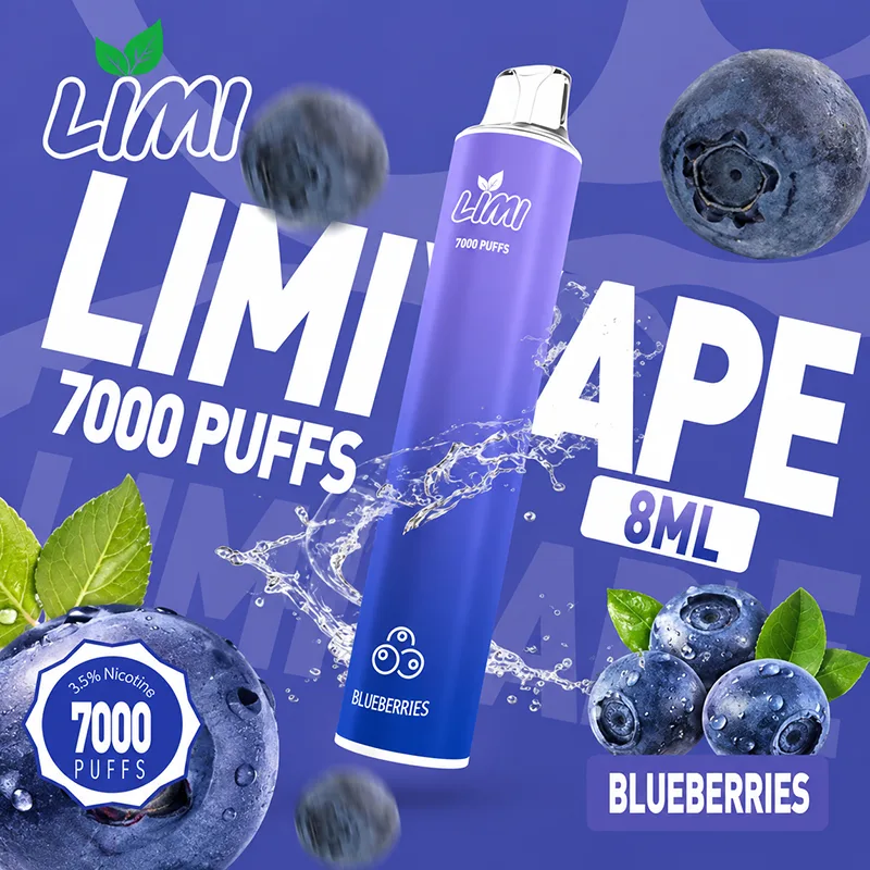 LIMI 一次性電子煙|7000口 LIMI 7000口一次性電子煙 凍感藍莓口味