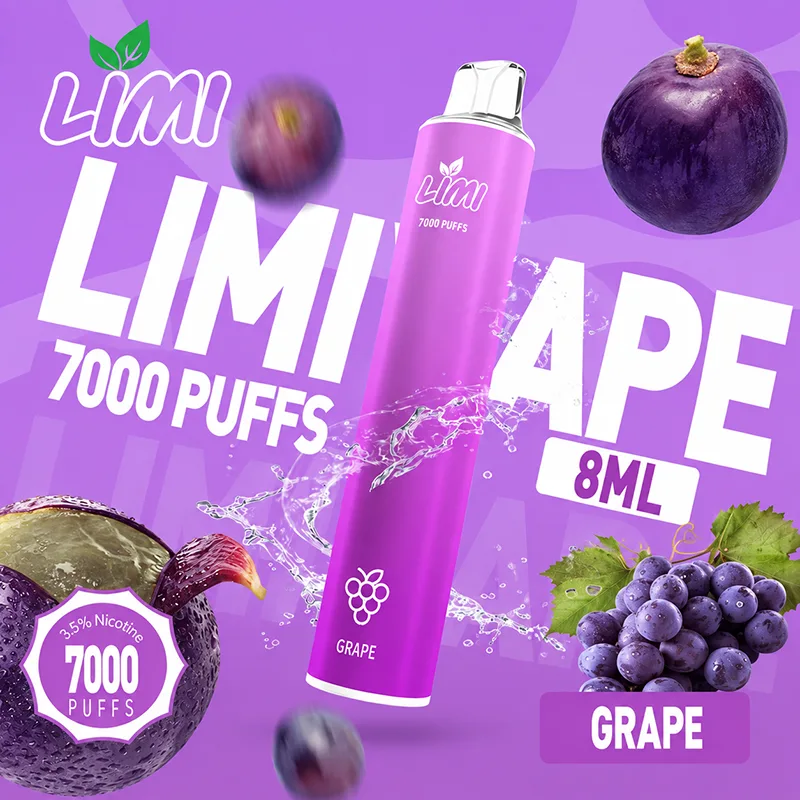 LIMI 一次性電子煙|7000口 LIMI 7000口一次性電子煙 紫皮葡萄口味