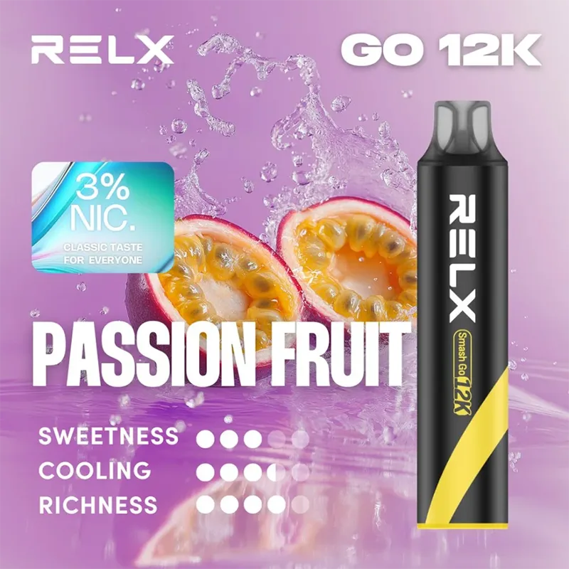 RELX Smash Go 一次性電子煙|12000口 RELX Smash Go 12000口一次性電子煙 百香果口味
