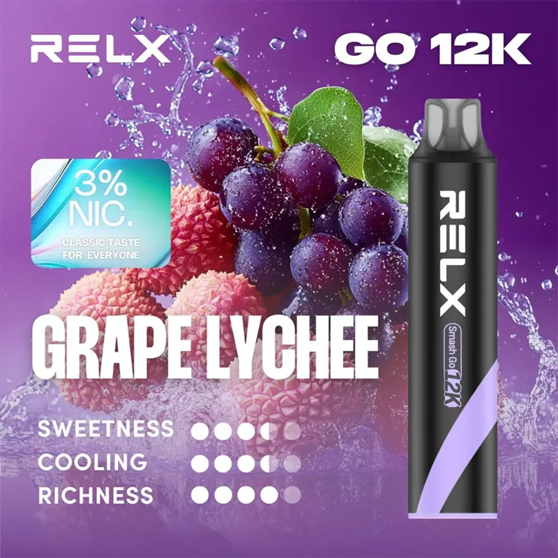 RELX Smash Go 一次性電子煙|12000口 RELX Smash Go 12000口一次性電子煙 葡萄荔枝口味