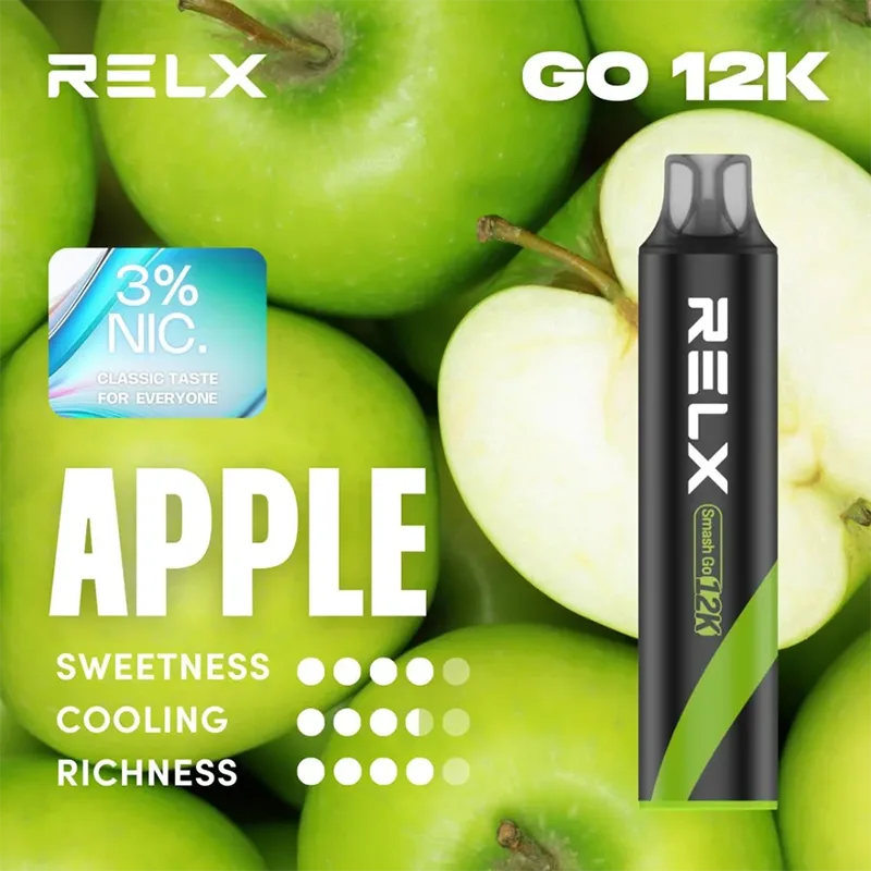 RELX Smash Go 一次性電子煙|12000口 RELX Smash Go 12000口一次性電子煙 蘋果口味