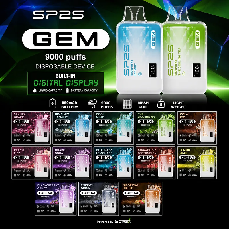 SP2S GEM 一次性電子煙|9000口 一次性電子煙 SP2S GEM 9000口